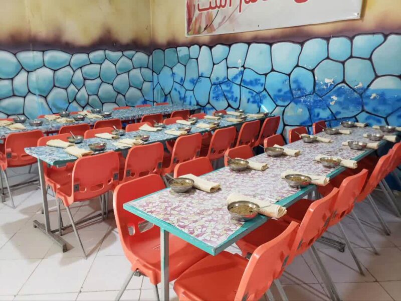 سالن غذا خوری کمپ سیدین